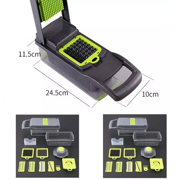 Multifunctional Vegetable Chopper, Mandoline Slicer Cutter Chopper 12 in 1 - Picture 4 of 10